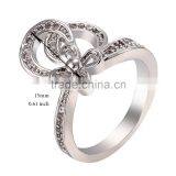 Vintage Small Gold Plated Flower Shaped Women Elegant Banquet Ring Inlay Zircon thumbnail-4