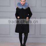 Hot Sale Wholesale Cotton Winter Coat Real Fox Fur Lining Parka for Women and Men thumbnail-5