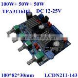 2.1 Channel Amplifier PCB Circuit Board ,Original TPA3116D2 100W+50W+50W Audio Amplifier Module ,Top Sale!!!