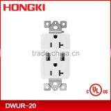 Dual USB Charger 4.0A 5VDC With 20A Duplex Tamper Resistant Receptacle thumbnail-4
