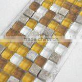 High Quality Amber Glass Stone Mosaic Tile