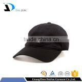 New Design GuangZhou DaiJun Oem 100% Cotton 6 Panels Black Colour Curved Brim Custom Metal Buckle Custom Running Cap thumbnail-1