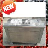 single round pan factory supply fried ice cream roll machine wtih cheap price shipping to seaport