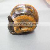 Charming Yellow Tiger Eye Crystal Skull All by Handmade Good for Collection or Decoration thumbnail-3