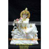 White Makrana Marble Lord Krishna Statue