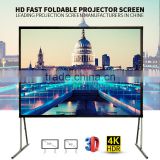 Format 16:9 200 inch Fast folding projection screen/outdoor portable screen/home cinema projector screen