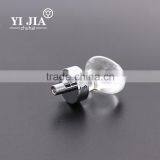 1 1/4 Inch Clear Zinc Alloy Polished Chrome Crystal Knob thumbnail-6