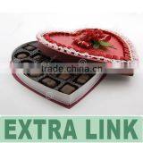 Decorative Red Heart Shape Chocolate & Candy Tin Box Packaging