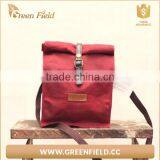 Waxed Canvas Lunch Bag Rolled Up Canvas Lunch Bag thumbnail-1