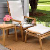 2017 Trade Assurance Hot Sale Leisure Used Wood Deck Chair With Ottoman thumbnail-1