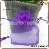 Fancy Wedding Mini Sheer Soft Slight Purple Organza Bags thumbnail-1
