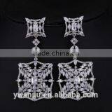 Wholesale Stock Small Order Fashion Women Long Style Rhombus Zircon Earring thumbnail-1