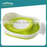 New Design Foldable Storage Baskets Silicone Collapsible Kitchen Vegetables Fruit Basket With Colander thumbnail-3