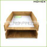Stackable Bamboo Office Paper Tray/ a4 Paper Tray Homex-BSCI thumbnail-1