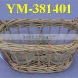 Oval Willow Candle Holder With Handle thumbnail-1