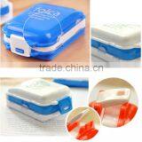 Colorful Plastic 3 Layers RECTANGLE Portable Travelling Mini Pill Box 8 Day thumbnail-2