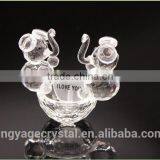 Promotional Cute Crystal Double Elephants Model Gifts as the Best Wedding Gift thumbnail-1