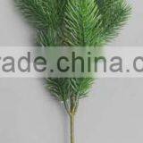 GREEN ARTIFICIAL PLASTIC PINE BRANCH W/13 TIPS thumbnail-1