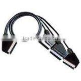 SCART PLUG TO 3SCART PLUG 8C+1 CABLE thumbnail-1