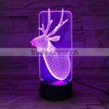 UCHOME Deer Shape Lamp Christmas Gift 3D Illusion Lamps thumbnail-4