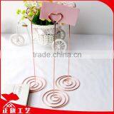 Factory Stock Rose Golden 85mm Circle Shaped Metal Wire Holder Clips