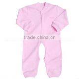 100% Cotton Long Sleeve Plain Baby Romper thumbnail-1