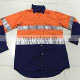 Manufacturer Custom Short Sleeves 100% Cotton Safety Work Shirts Hi Vis Shirts thumbnail-5