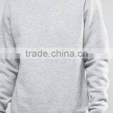 2016 High Quality Custom Long Sleeve Without Hood Crew Neck Grey Men's 80% Cotton 20% Polyester Casual Pullover Sweatshirt thumbnail-3