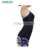 Black Gym Fitness Sport Spaghetti Strap Tank Top Vest Singlet for Running Training thumbnail-2