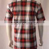 Cotton All Over Printed Tartan t Shirts Men thumbnail-3