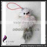 CX-P-15 Wholesale Genuine Mink Fur Charms Animal Phone Pendant thumbnail-3