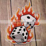 Custom Dice & Card Embroidered Patch for Clothes Embroidery Patch Made in China Choose Size/color thumbnail-1