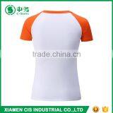 2017 New Design 200gsm Lycra Cotton Short Sleeve White T Shirt for Women thumbnail-6