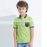 International Custom Printed Collar Contrast Chest Pocket Kids Polo Shirts thumbnail-1