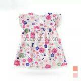 Wholesale Children Frocks Designs Sleeveless Flower Baby Girls Dress With Bowknot thumbnail-3