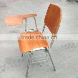 High Quality Commercial School Chair Chrome Tablet Chair Training Writting Plywood Chair thumbnail-3
