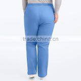 Plus Size Elastic Drawstring Waistband Medical Scrub Uniform Work Pants thumbnail-2