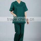 Polyester/Cotton Blue V-Neck Hospital Uniform Scrubs thumbnail-1