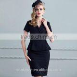 Women Summer Two Pieces Short Sleeve Blazer and Skirt Set Women Office Business Suit thumbnail-4