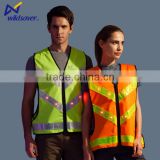 Hot sales customizable label polyester reflective crystal lattice safety vest