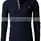 Mens Henley Waffle Cotton Heavy Casual Shirts With Piping thumbnail-1