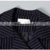 2016 Latest Designs Lady Formal Stripe Winter Women Long Coat thumbnail-5