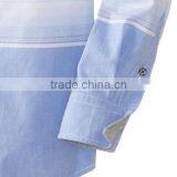 Boys Shirt Slim Fit Ombre Horizontal Stripe Long Sleeve Roll up Kid Shirt thumbnail-2