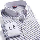Latest Shirt Designs for Men 2015 Long Sleeve Stripe Casual Business Man Shirt thumbnail-4