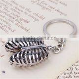 3D Keychain & Keyring Rib Cage Antique Silver 9.1cm thumbnail-3
