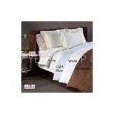 Light Blue Ivory Chocolate 100 % Cotton Country / Double Hotel Collection Bedding Sets