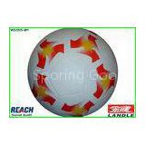 Customized Size 2 Rubber Footballs Professional Size Soccer Ball Yellow and White