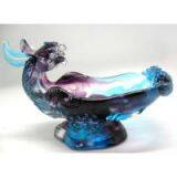 Glass Crafts Top-end Coloured Glaze Candy Tray