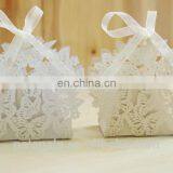 Butterfly Hollow Wedding Favour Box With Organza Ribbon Birthday Party Candy Boxes thumbnail-2