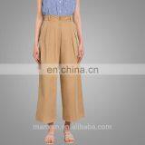 2017 OEM Srevices Girls Simple Clothing Comfort Khaki Pleated Plus Trousers Wholesale thumbnail-2